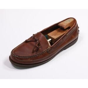 Greg Norman Vintage Brown Leather Boat Shoes Loafers Men's US 13